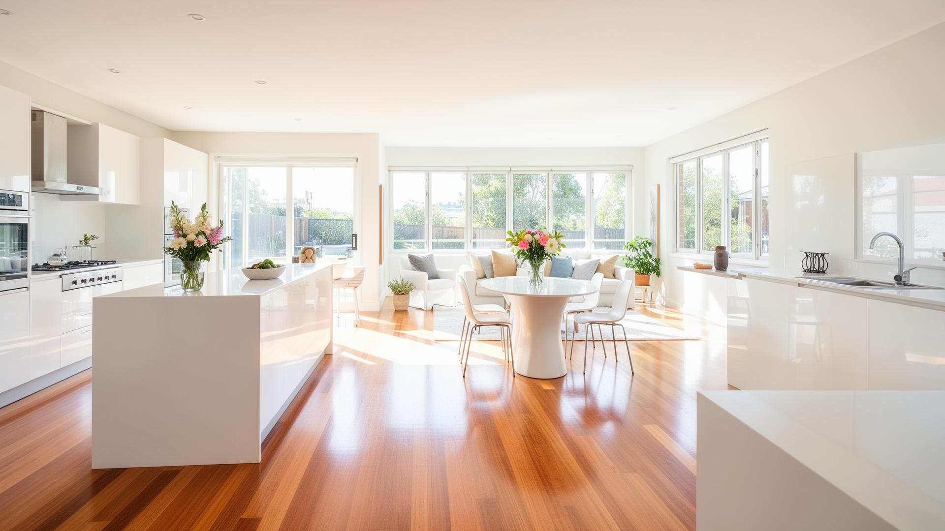 Immaculately cleaned modern home interior